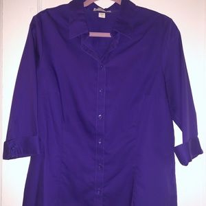 Coldwater Creek Button-Up - Purple - Size L